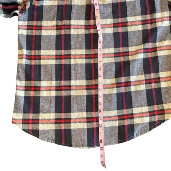 Burnside Casual Plaid Shirt - Red, Black, Cream - Picture 6 of 6